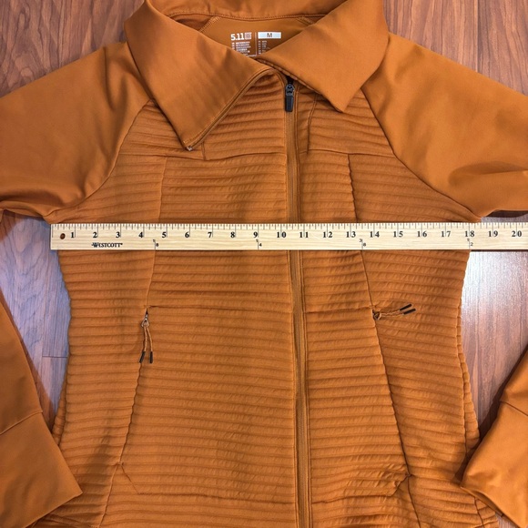 5.11 Tactical Women's Orange Crystal Hybrid Full Zip Jacket Medium - Picture 3 of 9